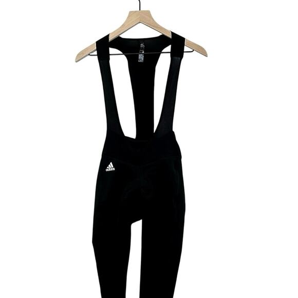 ADIDAS Women's Padded COLD READY Cycling Bib Tights NWT Black / White Size S - Picture 3 of 10